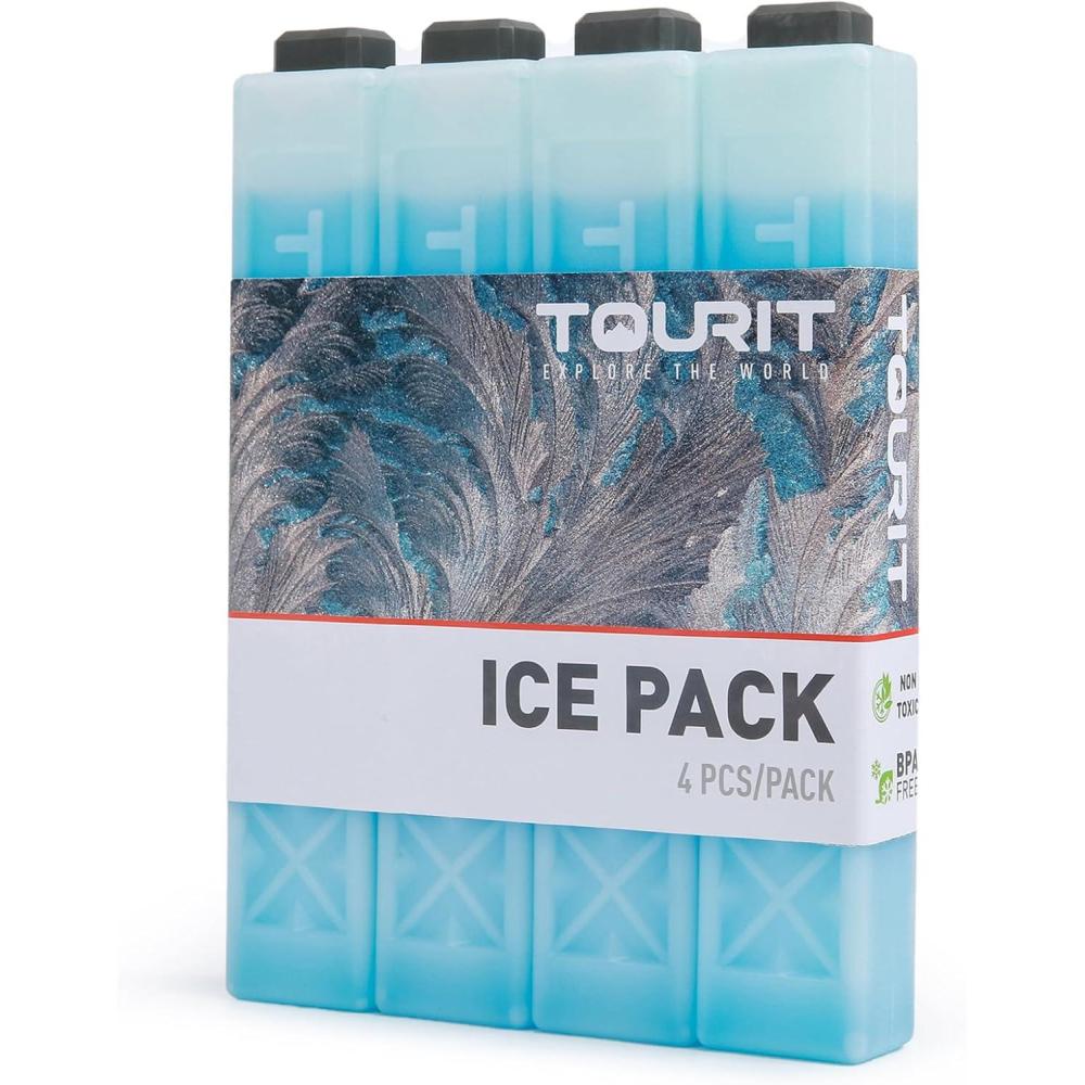 imageTOURIT Ice Packs for Coolers Reusable Long Lasting Freezer Packs for Lunch BagsBoxes Cooler BackpackBlue