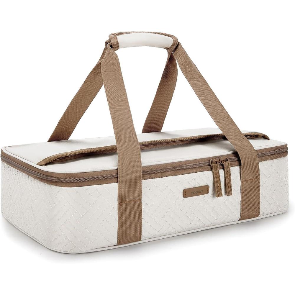 imageTOURIT Insulated Casserole Carrier for Hot or Cold Food Thermal Food Carrier for Picnic Cookouts Potluck Parties Fits 9quot x 13quot Baking Dish