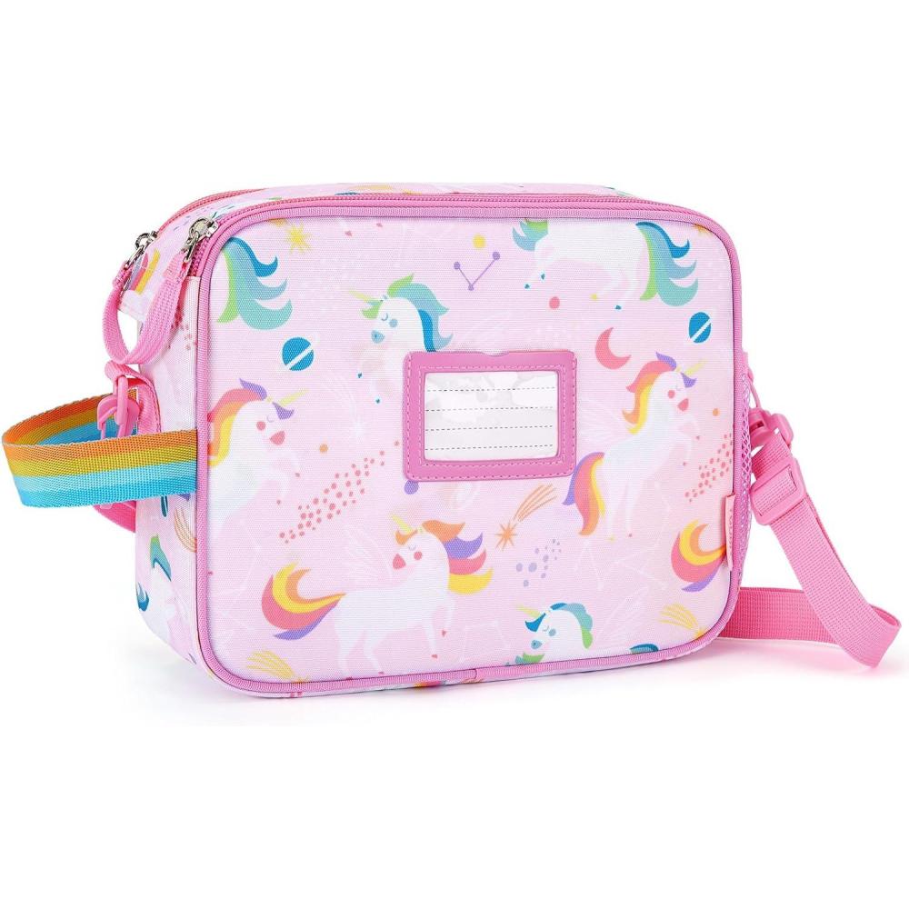 imageTOURIT Kids Lunch Box Insulated Lunch Bag for Kids with Water Bottle Holder Waterresistant Lightweight Lunch Tote Bag for Boys Girls to School PicnicsUnicorn04Unicorn