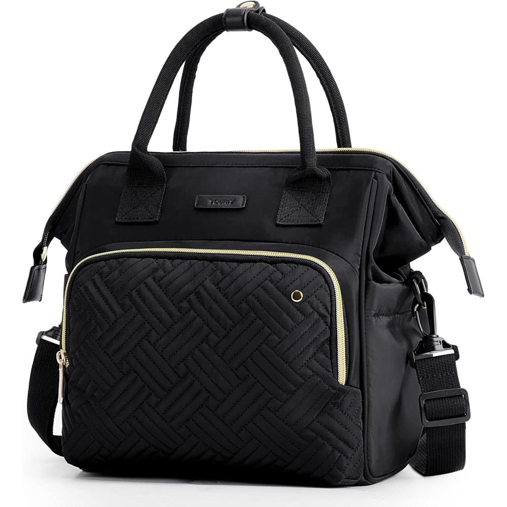 imageTOURIT Lunch Bag Women Large Insulated Lunch Box Portable Cooler Tote for Women Men Work Picnic BlackBlack