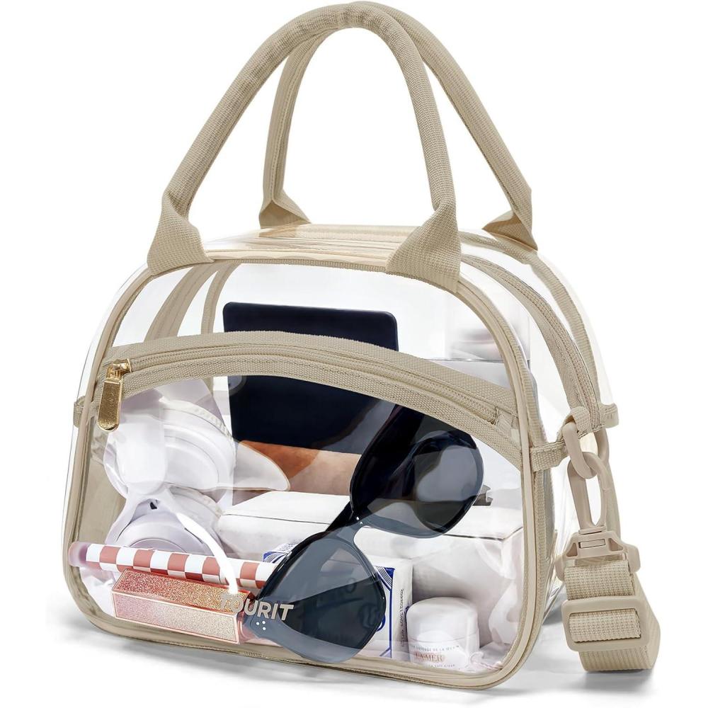 imageTOURIT Womens Insulated Lunch Bag Thermal Reusable Tote for Work Picnic Beige02Camel