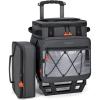 imageTOURIT 75 Can Rolling Cooler Detachable Double Deck Beach Cooler with Wheels Collapsible for Outdoor Camping Picnic TravelDark Gray
