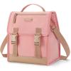 imageTOURIT Lunch Bag with Buckle Lunch Box Insulated Food Carrier for Women Men Work Outdoor Pink02Pink