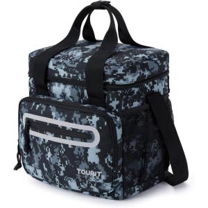 TOURIT Large Lunch Bag 14L Insulated Lunch Box Lunch Cooler for Men Women Work, Black(Camo)
