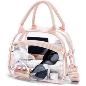 TOURIT Womens Insulated Lunch Bag Thermal Reusable Tote for Work Picnic, Beige(03-Clear Pink)
