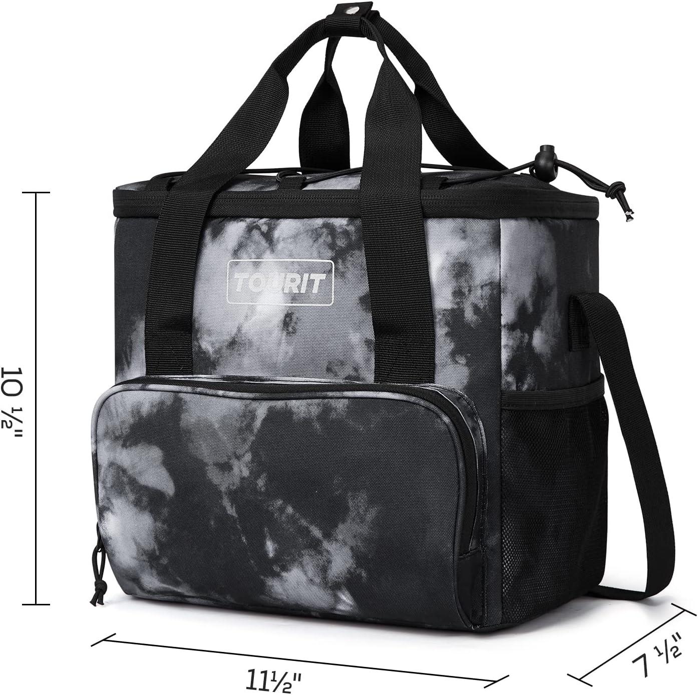 imageTOURIT Cooler Bag 243546Can Insulated Soft Cooler Portable Cooler Bag 1462432L Large Lunch Cooler for Picnic Beach Work TripTieDyed Black
