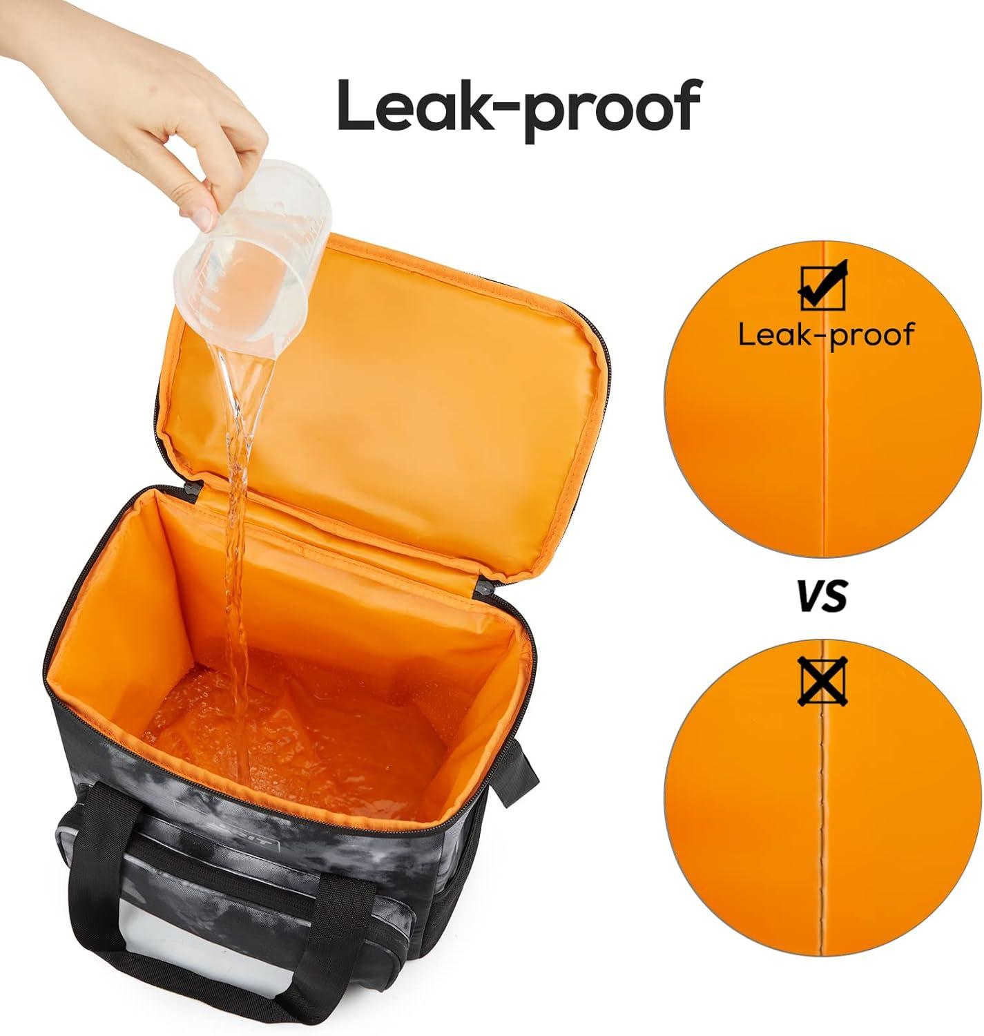 imageTOURIT Cooler Bag 243546Can Insulated Soft Cooler Portable Cooler Bag 1462432L Large Lunch Cooler for Picnic Beach Work TripTieDyed Black