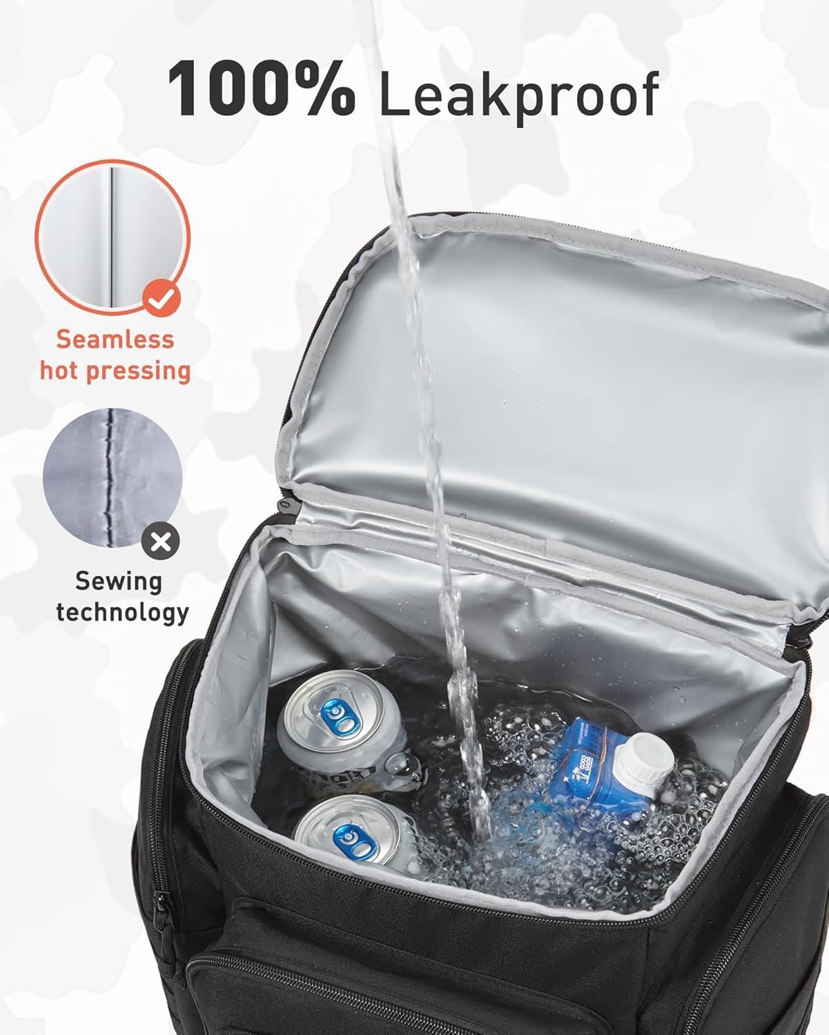 image:imageTOURIT Tactical Backpack Cooler Insulated Leak Proof 42Can30L Large Cooler Backpack Insulated Waterproof Ice Chest with MultiPocket Soft Cooler Bag for Camping Beach Fishing Picnic OutdoorSolar Yellow