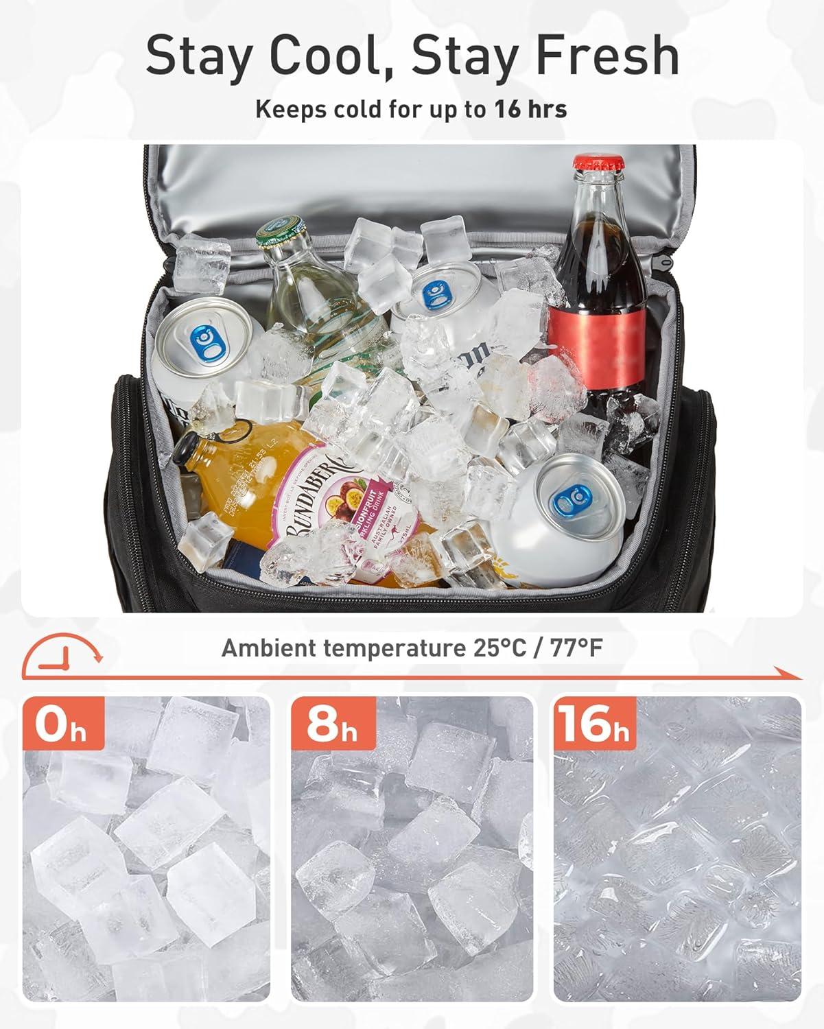 image:imageTOURIT Tactical Backpack Cooler Insulated Leak Proof 42Can30L Large Cooler Backpack Insulated Waterproof Ice Chest with MultiPocket Soft Cooler Bag for Camping Beach Fishing Picnic OutdoorSolar Yellow