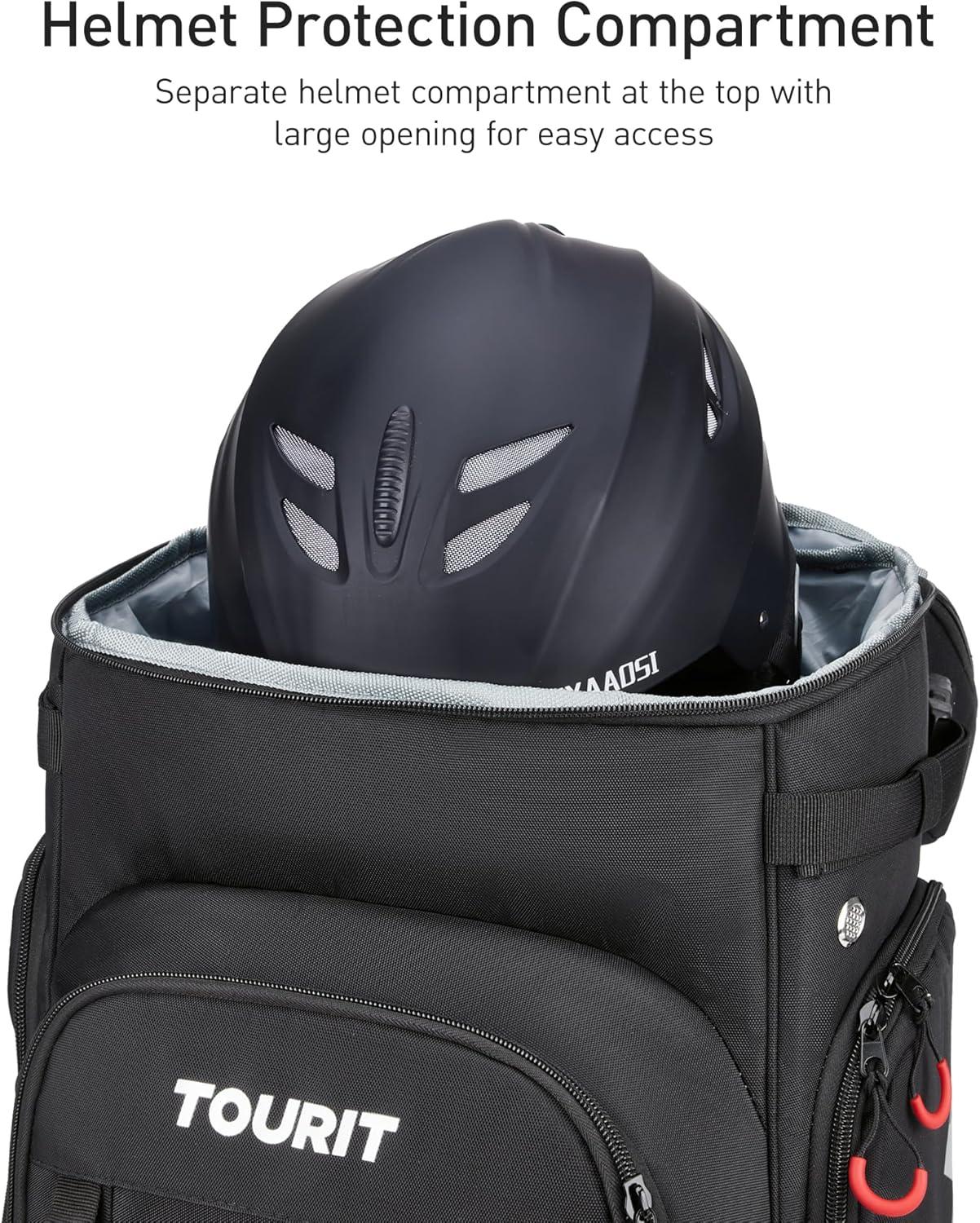 image:imageTOURIT Ski Boot Bag Snowboard Backpack 5560L Waterproof Unisex Helmet and Accessories Carrying Bag