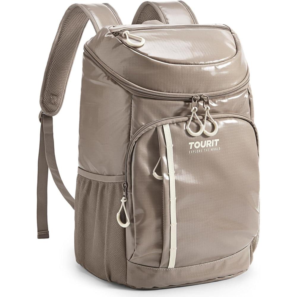 image:imageTOURIT Cooler Backpack Lightweight Insulated Backpack Cooler LeakProof for Men and Women Sports Fan Coolers02Brown