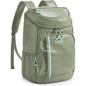 TOURIT Cooler Backpack Lightweight Insulated Backpack Cooler Leak-Proof for Men and Women, Sports Fan Coolers(02-Forest Green)
