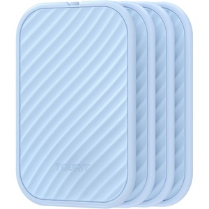 TOURIT Slim Ice Packs for Lunch Boxes and Coolers, 4 Pack Reusable Lunch Box Cooler Ice Packs, Long Lasting BPA-Free Non-Toxic Freezer Packs – for Lunch Bags, Travel, Picnic or Camping(Baby Blue)