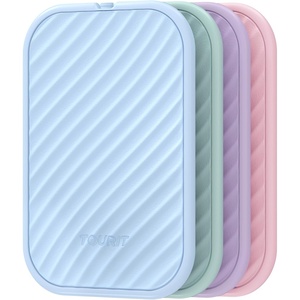 TOURIT Slim Ice Packs for Lunch Boxes and Coolers, 4 Pack Reusable Lunch Box Cooler Ice Packs, Long Lasting BPA-Free Non-Toxic Freezer Packs – for Lunch Bags, Travel, Picnic or Camping(Morandi)