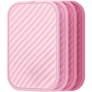 TOURIT Slim Ice Packs for Lunch Boxes and Coolers, 4 Pack Reusable Lunch Box Cooler Ice Packs, Long Lasting BPA-Free Non-Toxic Freezer Packs – for Lunch Bags, Travel, Picnic or Camping(Baby Pink)