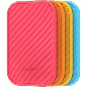 TOURIT Slim Ice Packs for Lunch Boxes and Coolers, 4 Pack Reusable Lunch Box Cooler Ice Packs, Long Lasting BPA-Free Non-Toxic Freezer Packs – for Lunch Bags, Travel, Picnic or Camping(Rainbow)
