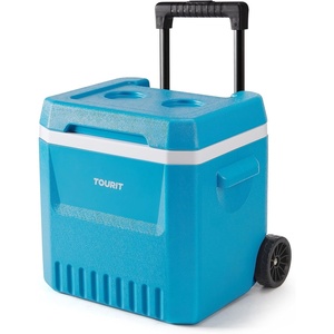 TOURIT Rolling Cooler with Wheels, 20 Quart Small Hard Beach Cooler, Insulated Ice Chest for Camping, Picnic, Sport, Fishing, Hiking, Travel(Blue)