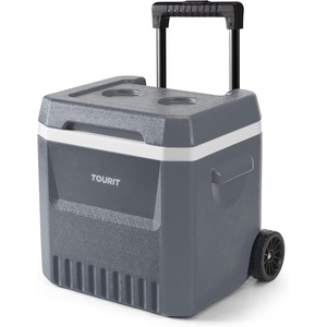 TOURIT Rolling Cooler with Wheels, 20 Quart Small Hard Beach Cooler, Insulated Ice Chest for Camping, Picnic, Sport, Fishing, Hiking, Travel(Gray)